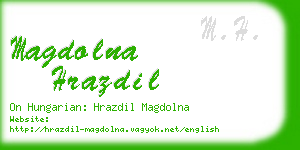 magdolna hrazdil business card